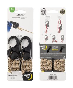 CAMJAM CORD TIGHTENER - 2 PACK WITH 8 FT ROPE