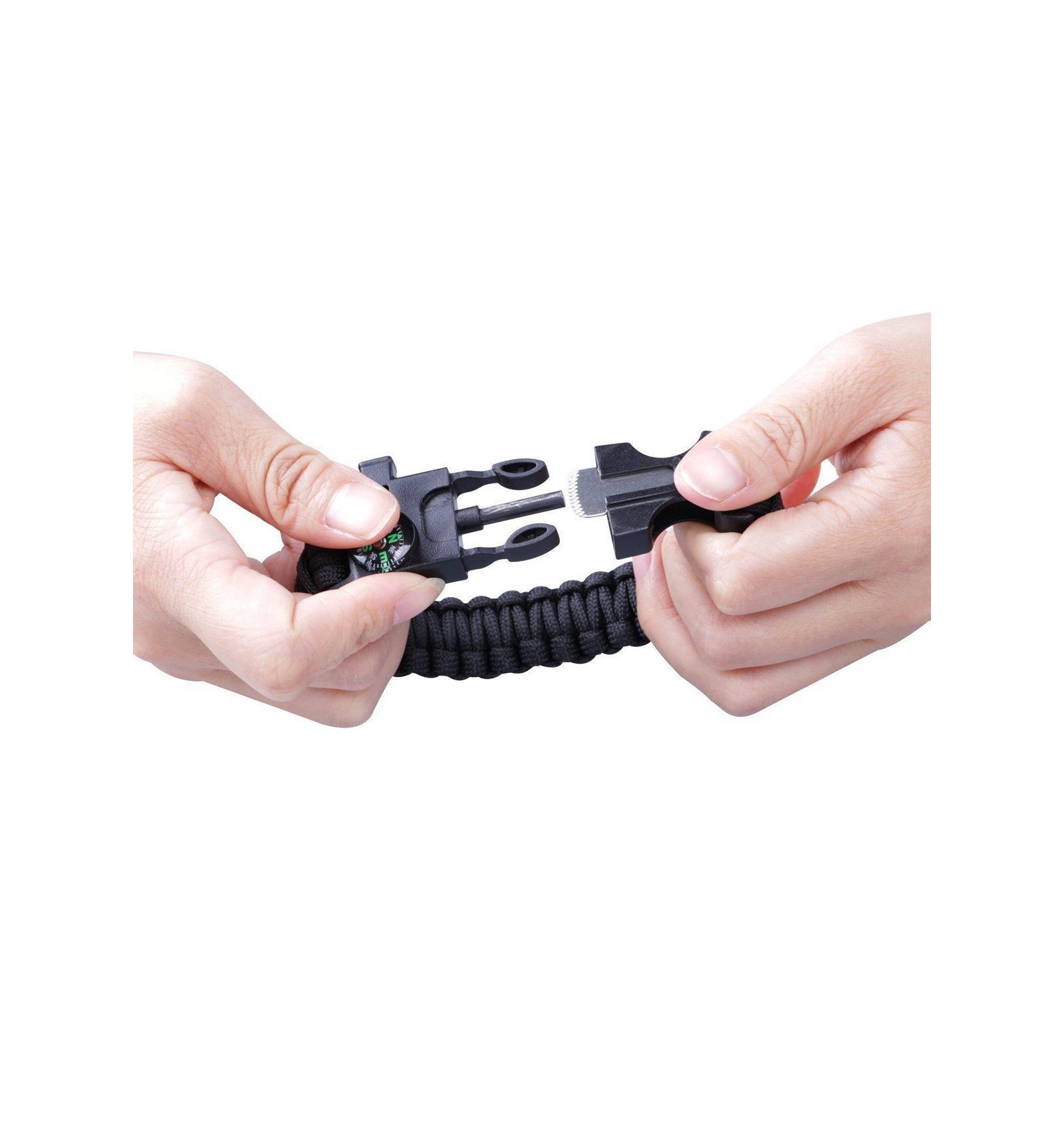 PARACORD SURVIVAL BRACELET BLUE/BLACK/ORANGE/OLIVE/BROWN - Image 7