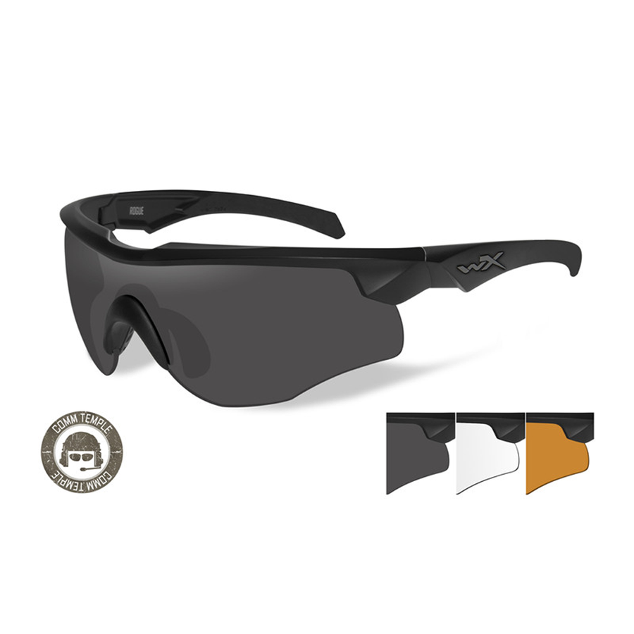 ROGUE COMM GREY/CLEAR/RUST MATTE BLACK FRAME