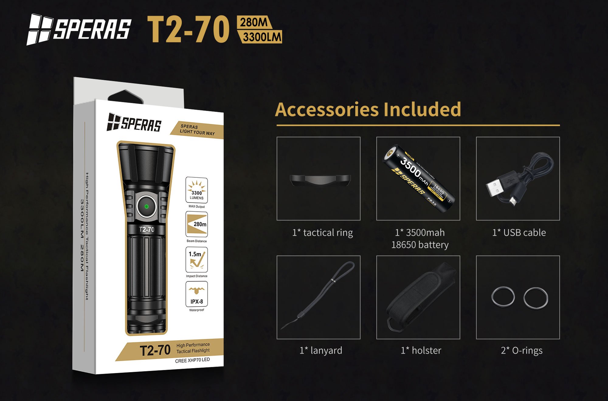 Speras - T2-70 - 3300 lumens - 280m throw - Image 6