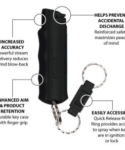 Alternative view of Black Campus Safety Pepper Gel with Quick Release Key Ring