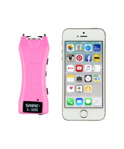 Pink SABRE Dual Capacitor Stun Gun with LED Flashlight