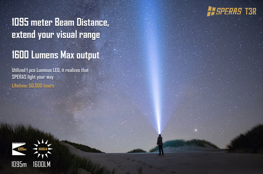 Speras - T3R - 1600 lumens - 1095 meter beam distance - Image 4