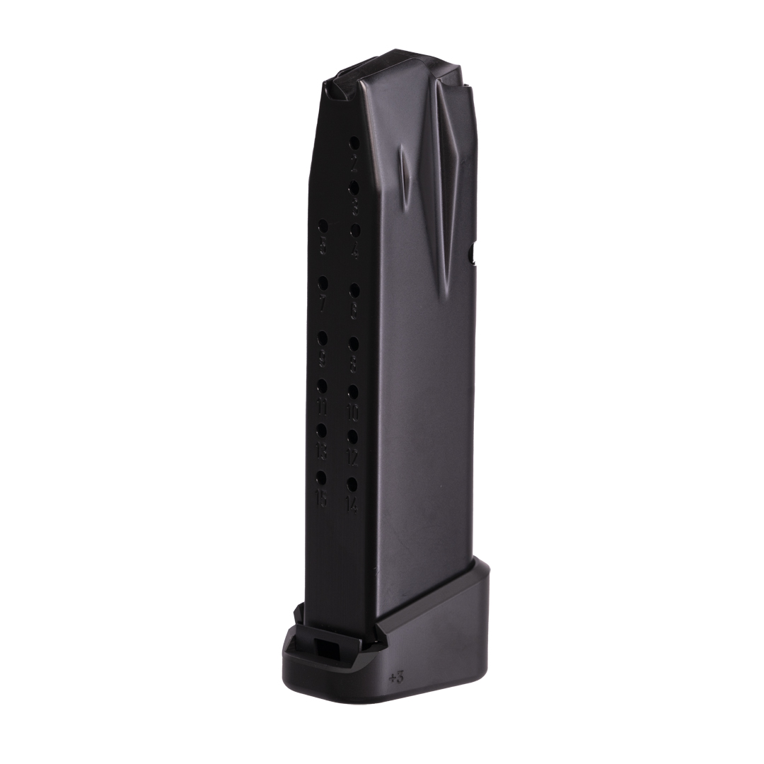COMPACT SIZE 15 ROUND MAGAZINE WITH +3 ALUMINIUM EXTENSION