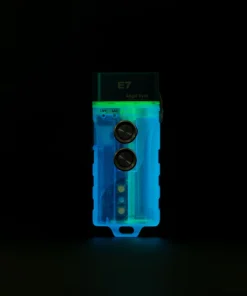 Alternative view of RovyVon -  Angel Eyes E7 GITD Blue Keychain Flashlight