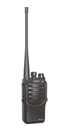Zartek ZA-711 PMR VHF handheld transceiver with drop- in charger, mains adaptor, Li-ion battery, 2 pin side jack  136- 174MHz 5W (ICASAlicense required)