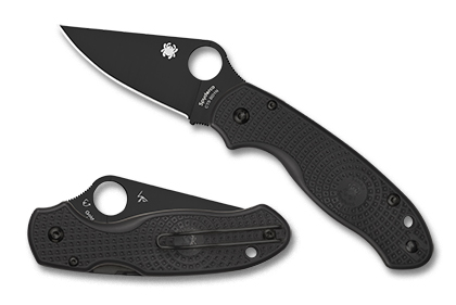 SPYDERCO - C223PBBK PARA 3 PLN BLK BLADE BLK FRN