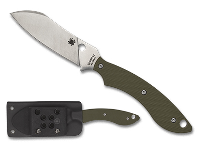 SPYDERCO - FB50GPOD STOK OD G-10 DROP POINT PLN W/SHEATH