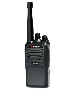 Zartek PMR UHF handheld transceiver, direct plug-in charger adaptor, Li-ion battery, multi-func VOX, scrambler (Programmed to 446 & 464 MHz channels)