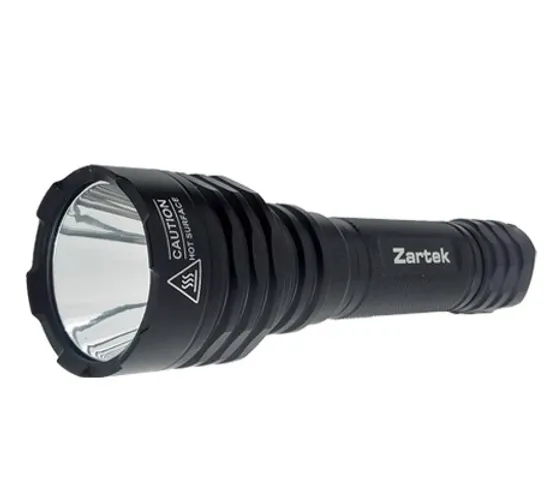 Zartek High Bright Tactical Flashlight 2200 Lumen20W, SST40 Luminus LED, 6 Modes with Ultra Low > 25 Days Rechargeable Battery 21700 5000mAh Li-ion, Charge via Type-C USB, Mains Adap incl.IP66, Aluminium