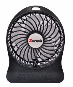 Zartek Rechargeable Portable Fan, Automatic Rotating, 3 Speeds, Low Noise, USB type- C, Large Airflow, Double Blades, Timer,  Battery 10000mAH, Long Run Time