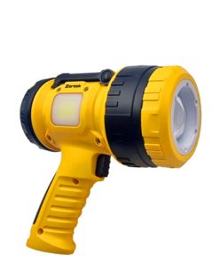 Laser LED Spotlight, YELLOW, 1200 Lumen,
Distance 850m, Beam
Adjust:Wide to Zoom Far Pin, Side Worklight, USB-C Rechargeable,
Includes USB cable