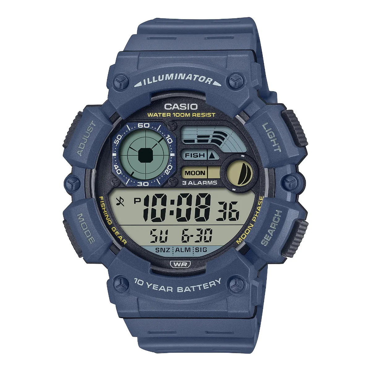 Casio Outgear Mens 100m Fishing - WS-1500H-2AVDF